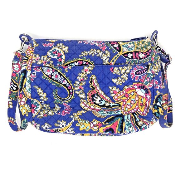 Vera Bradley Handbags - Vera Bradley Purse Iconic Shoulder Bag Carson Blue Multi Romantic Paisley Quilt